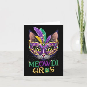 Meowdi Gras Mardi Gras Cat Lover New Orleans Louis Karte