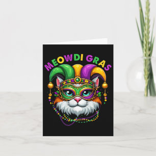 Meowdi Gras Mardi Gras Cat Lover New Orleans Louis Karte