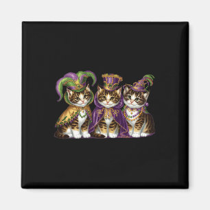 Meowdi Gras Mardi Gras Cat Lover New Orleans Louis Magnet