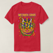 Meowdi Gras Mardi Gras Cat Lover New Orleans Louis T-Shirt (Design vorne)