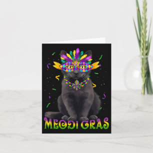 Meowdi Gras Mardi Gras Katzenliebhaber New Orleans Karte