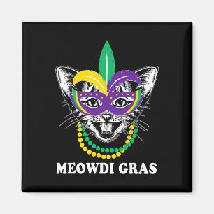 Meowdi Gras Mardi Gras Katzenliebhaber New Orleans Magnet