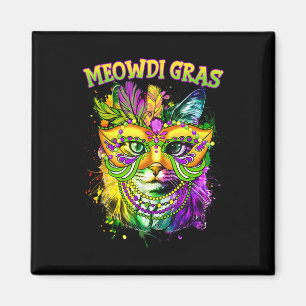 Meowdi Gras Mardi Gras Katzenliebhaber New Orleans Magnet