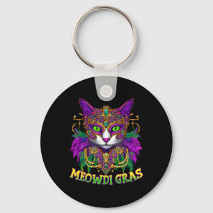 Meowdi Gras Mardi Gras Katzenliebhaber New Orleans Schlüsselanhänger