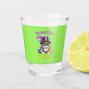 Meowdi Gras Mardi Gras mit Kitten Fett Dienstag Schnapsglas