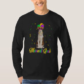 Meowdi Gras Niedlich Oriental Cat Lover Mardi Gras T-Shirt (Vorderseite)