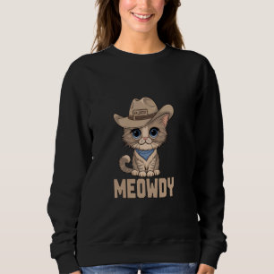 Meowdy Balinese Cowboy Cat Sweatshirt