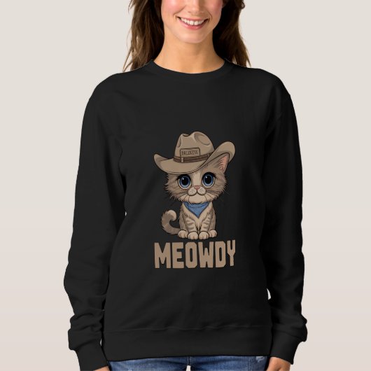 Meowdy Balinese Cowboy Cat Sweatshirt (Vorderseite)