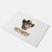 Meowdy Cat Cowboy Cowgirl Men Women Halloween Fußmatte (Schrägansicht)