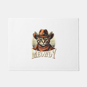 Meowdy Cat Cowboy Cowgirl Meow Howdy Halloween Cos Fußmatte