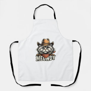Meowdy Cat Cowboy Cowgirl Meow Howdy Halloween Cos Schürze