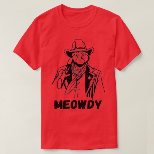 Meowdy Cat Funny Mashup Between Meow and Howdy  (2 T-Shirt (Design vorne)