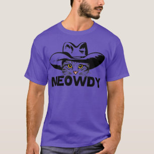 Meowdy Cat Funny Mashup Between Meow and Howdy (2 T-Shirt
