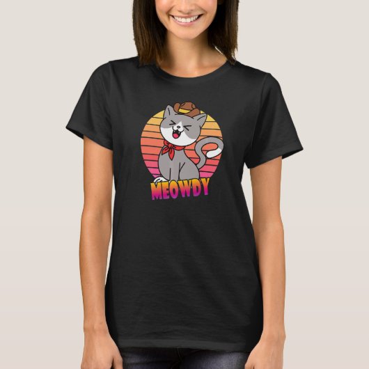Meowdy Cat T-Shirt (Vorderseite)
