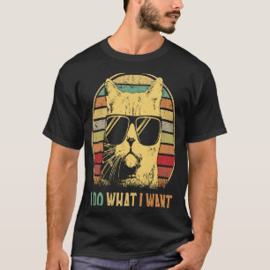 Meowdy Cat Vintag 70er I tun, was ich gewollt Katz T-Shirt
