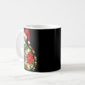 Meowdy Christmas Floral Cat For Cat Lover Holiday Kaffeetasse (Vorderseite Links)