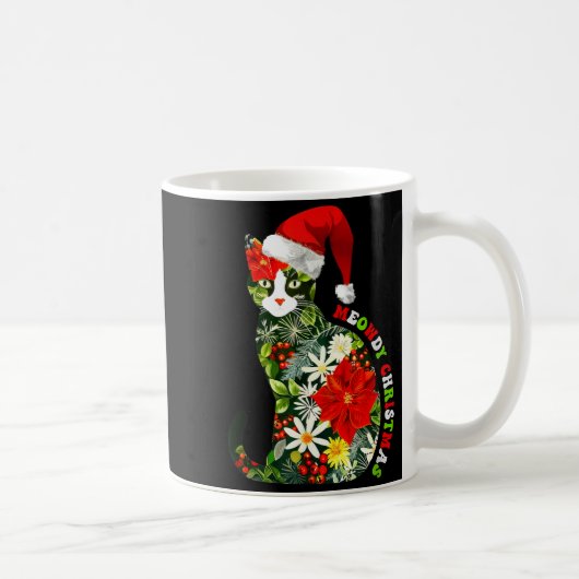 Meowdy Christmas Floral Cat For Cat Lover Holiday Kaffeetasse (Rechts)