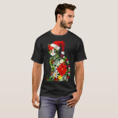 Meowdy Christmas Floral Cat For Cat Lover Holiday T-Shirt (Vorne ganz)