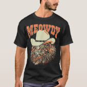 Meowdy Country Music Cat Cowboy Hat T-Shirt (Vorderseite)