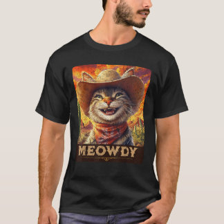 Meowdy Cowboy A Furry Friend in der Wildwestkatze T-Shirt