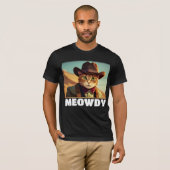 MEOWDY COWBOY CAT-FUNNY-T - SHIRT (Vorne ganz)