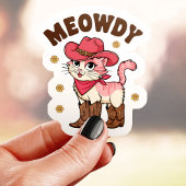 Meowdy Cowgirl Cat Vinyl Aufkleber