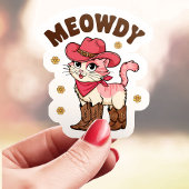 Meowdy Cowgirl Cat Vinyl Aufkleber