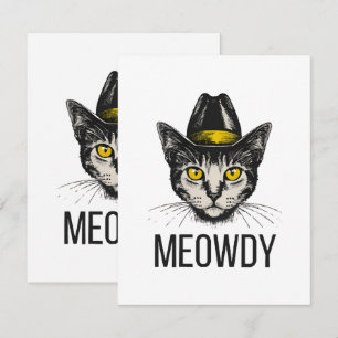 Meowdy Funny Cat Begleitkarte