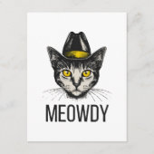 Meowdy Funny Cat Begleitkarte (Vorderseite)