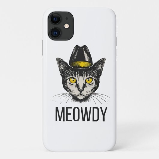 Meowdy Funny Cat Case-Mate iPhone Hülle (Rückseite)