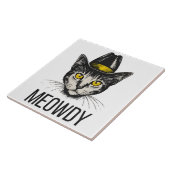 Meowdy Funny Cat Fliese (Seite)