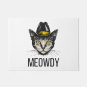 Meowdy Funny Cat Fußmatte (Vorderseite)