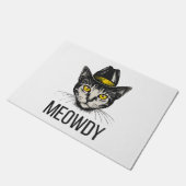 Meowdy Funny Cat Fußmatte (Schrägansicht)
