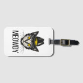 Meowdy Funny Cat Gepäckanhänger (Vorderseite (Horizontal))