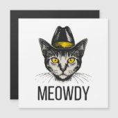 Meowdy Funny Cat Magnetkarte (Vorne/Hinten)