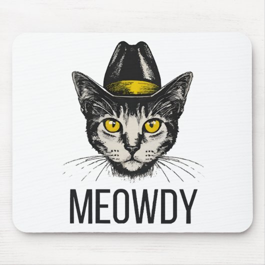 Meowdy Funny Cat Mousepad (Vorne)