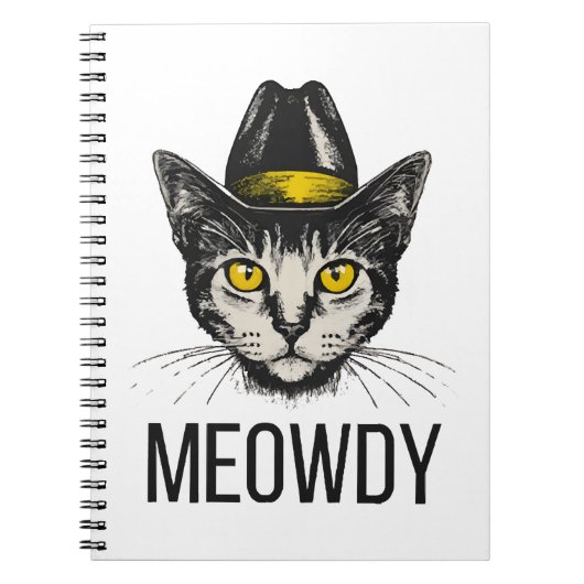 Meowdy Funny Cat Notizblock (Vorderseite)