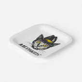 Meowdy Funny Cat Pappteller (Gewinkelt)