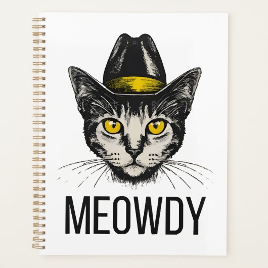 Meowdy Funny Cat Planer (Vorderseite)