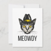 Meowdy Funny Cat RSVP Karte (Rückseite)
