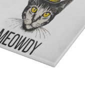 Meowdy Funny Cat Schneidebrett (Ecke)
