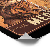 Meowdy! Funny Country Music Cat Cowboy Hat Poster (Ecke)