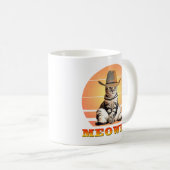 Meowdy Funny Cowboy Cat Kaffeetasse (VorderseiteRechts)