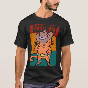 Meowdy Funny Mashup between Meow and Howdy Cat d T-Shirt