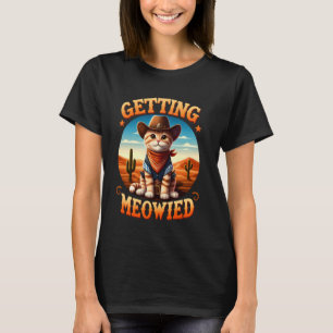 Meowdy Getting Meowied Junggeselinnen-Abschied Cow T-Shirt