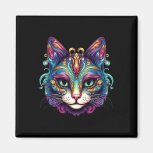 Meowdy Gras Cats Lover Kitten Kitty Mardi Gras Cat Magnet