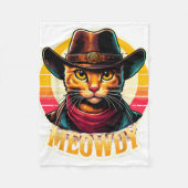 Meowdy Junggeselinnen-Abschied Cowgirl Cowboy Cat  Fleecedecke (Vorderseite)