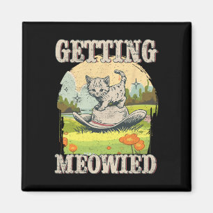 Meowdy Junggeselinnen-Abschied Cowgirl Cowboy Cat Magnet