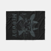 Meowdy - Mashup between Meow and Howdy - Funny Cat Fleecedecke (Vorderseite (Horizontal))