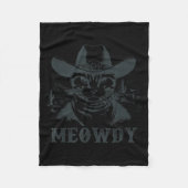 Meowdy - Mashup between Meow and Howdy - Funny Cat Fleecedecke (Vorderseite)